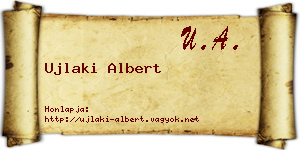 Ujlaki Albert névjegykártya