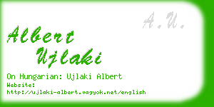 albert ujlaki business card